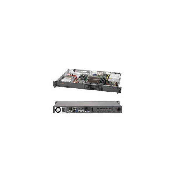 Supermicro SuperServer LGA1151 200W 1U Rackmount Server Barebone System (Black) SYS-5019S-L